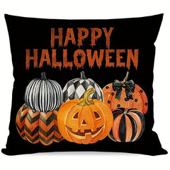 Happy Halloween Pumpkin Fall Throw Pillow Cover 45x45 cm
