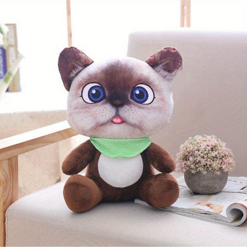 Cute 3D Soft Cat Dolls - Stuffed Animal Toys & Pillow Cushions for Kids
