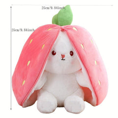 Strawberry Rabbit Doll Plush Toy & Carrot Doll Car Birthday Party Gift