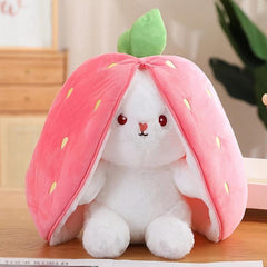 Strawberry Rabbit Doll Plush Toy & Carrot Doll Car Birthday Party Gift