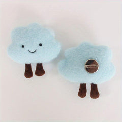 Creative Cartoon Cloud Brooch for Outfit Enhancement