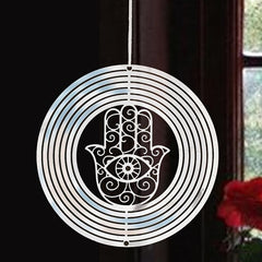 Fatima Hand Palm Wind Chime Bird Pendant Garden Decor