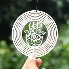 Fatima Hand Palm Wind Chime Bird Pendant Garden Decor