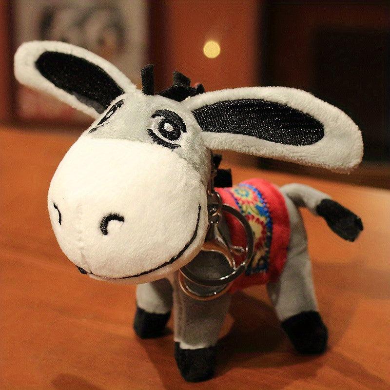 Cute Fur Donkey Plush Toy for Girls - Bag Key Chain or Decoration