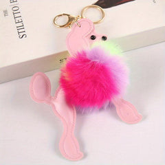 Poodle Fur Ball Keychain Plush Toy - Perfect Gift for Kids