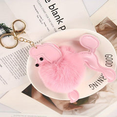Poodle Fur Ball Keychain Plush Toy - Perfect Gift for Kids