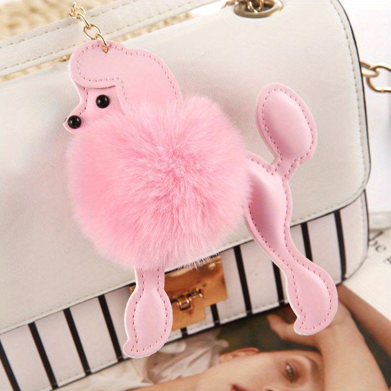 Poodle Fur Ball Keychain Plush Toy - Perfect Gift for Kids