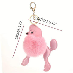 Poodle Fur Ball Keychain Plush Toy - Perfect Gift for Kids