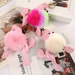Poodle Fur Ball Keychain Plush Toy - Perfect Gift for Kids