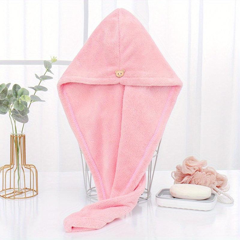 Quick Drying Coral Fleece Hair Cap for Women