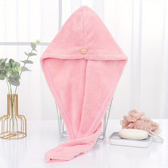 Quick Drying Coral Fleece Hair Cap for Women