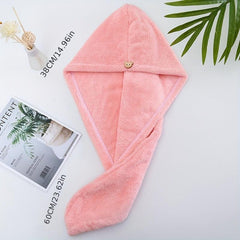 Quick Drying Coral Fleece Hair Cap for Women
