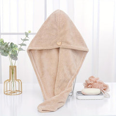 Quick Drying Coral Fleece Hair Cap for Women