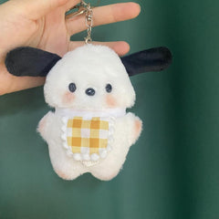 Blush Puppy Plush Toy with Scarf Key Chain