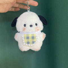 Blush Puppy Plush Toy with Scarf Key Chain