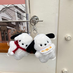 Blush Puppy Plush Toy with Scarf Key Chain