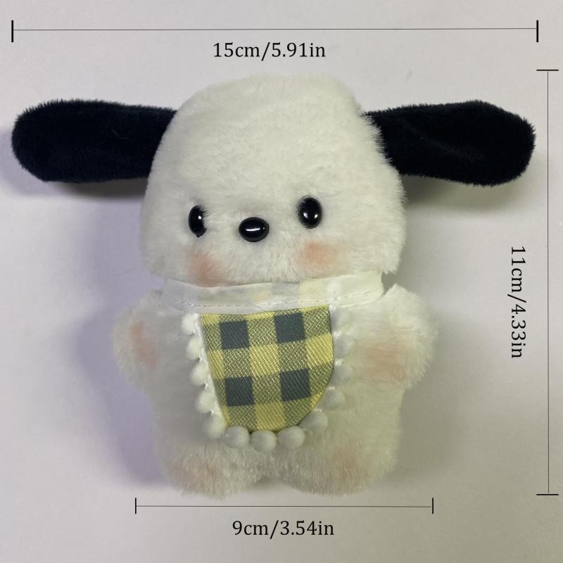 Blush Puppy Plush Toy with Scarf Key Chain