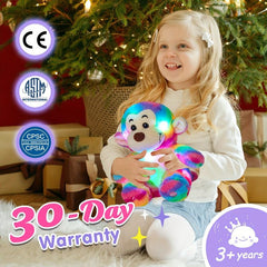 Luminous Music Rainbow Monkey Plush Toy Soft and Stuffed Animal