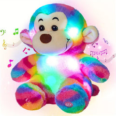 Luminous Music Rainbow Monkey Plush Toy Soft and Stuffed Animal