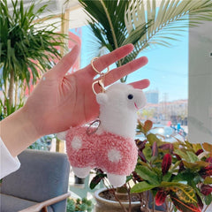 33in Alpaca Plush Keychain Stuffed Cartoon Doll Toy Kids Bag Pendant