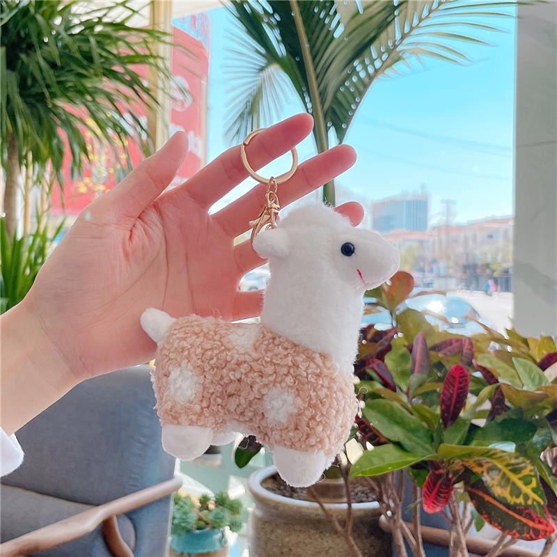 33in Alpaca Plush Keychain Stuffed Cartoon Doll Toy Kids Bag Pendant