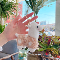 33in Alpaca Plush Keychain Stuffed Cartoon Doll Toy Kids Bag Pendant