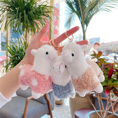33in Alpaca Plush Keychain Stuffed Cartoon Doll Toy Kids Bag Pendant