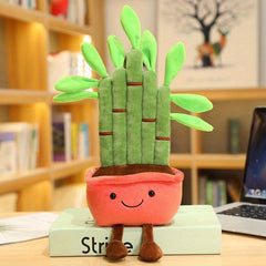 Cute Bamboo Potted Plush Toys for Living Room Decor
