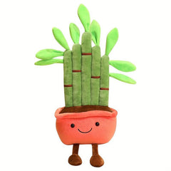 Cute Bamboo Potted Plush Toys for Living Room Decor