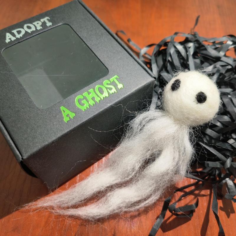 Adopt A Ghost Little Pocket Ghost With Tiny Scroll Mini Plush Stuffed Ghost Doll