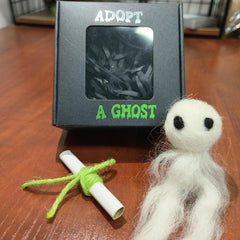 Adopt A Ghost Little Pocket Ghost With Tiny Scroll Mini Plush Stuffed Ghost Doll