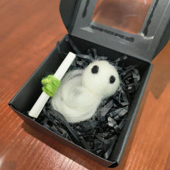 Adopt A Ghost Little Pocket Ghost With Tiny Scroll Mini Plush Stuffed Ghost Doll