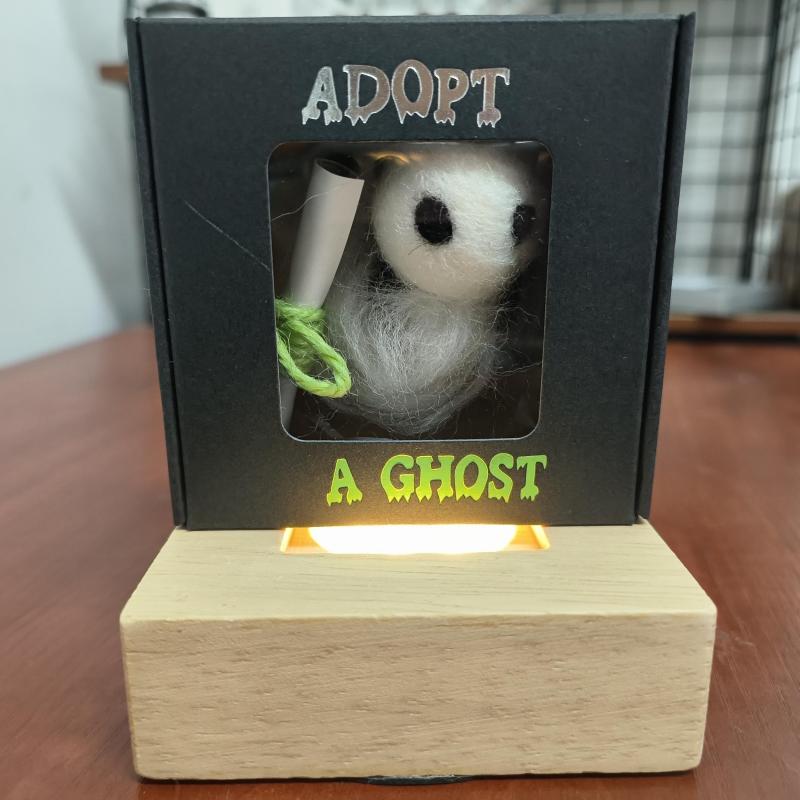 Adopt A Ghost Little Pocket Ghost With Tiny Scroll Mini Plush Stuffed Ghost Doll