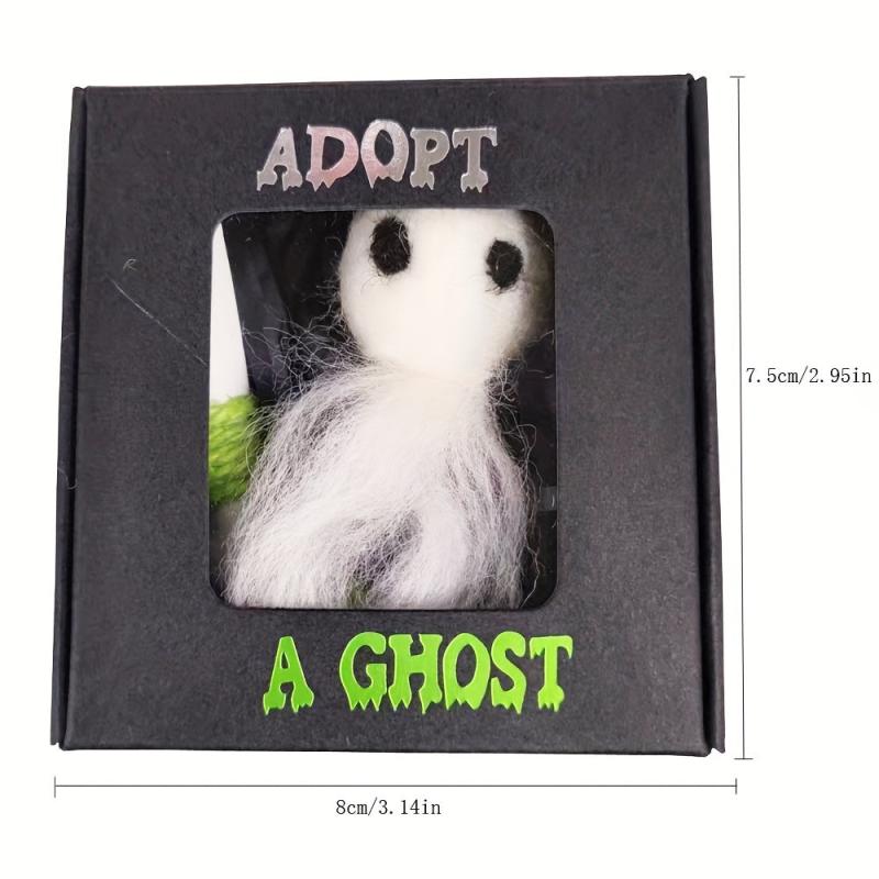 Adopt A Ghost Little Pocket Ghost With Tiny Scroll Mini Plush Stuffed Ghost Doll