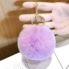 Rabbit Fur Ball Keychain Pendant Bag Ornament