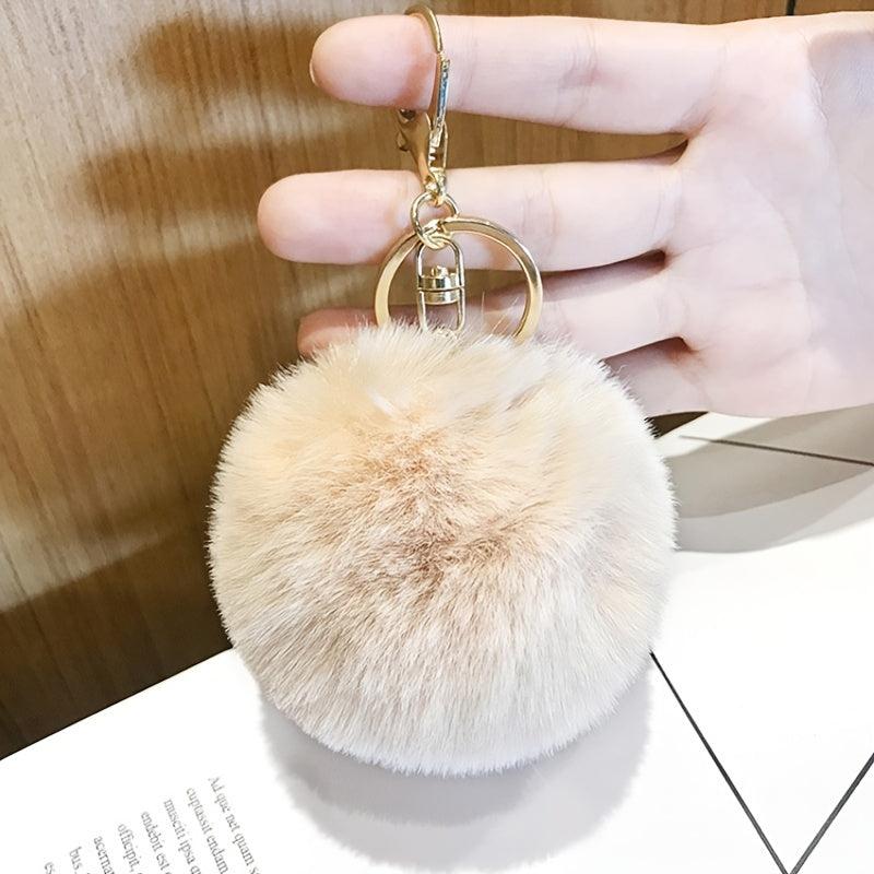Rabbit Fur Ball Keychain Pendant Bag Ornament