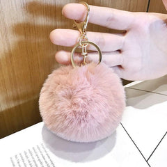 Rabbit Fur Ball Keychain Pendant Bag Ornament