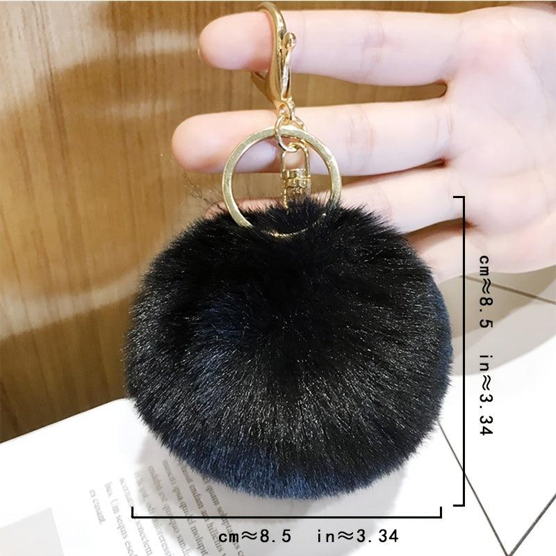 Rabbit Fur Ball Keychain Pendant Bag Ornament