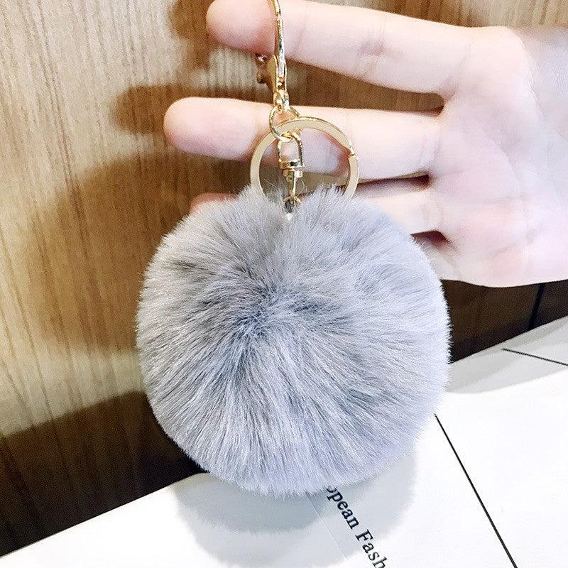 Rabbit Fur Ball Keychain Pendant Bag Ornament