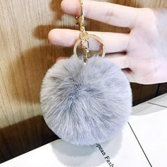 Rabbit Fur Ball Keychain Pendant Bag Ornament