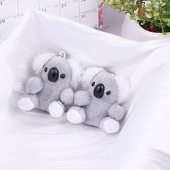 Small Gray Koala Bear Plush Stuffed Keychains Plush Animal Doll Toys