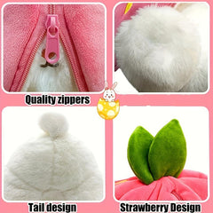 Reversible Bunny Plush Toy Soft Rabbit Pillow Decoration - Easter Gift