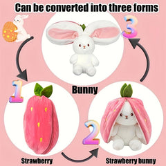 Reversible Bunny Plush Toy Soft Rabbit Pillow Decoration - Easter Gift