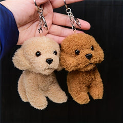 Poodle Plush Key Chain - Cute Birthday Gift for Kids & Girls