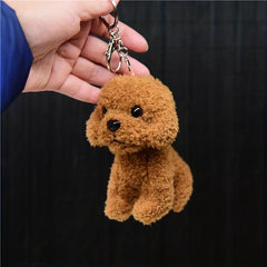 Poodle Plush Key Chain - Cute Birthday Gift for Kids & Girls