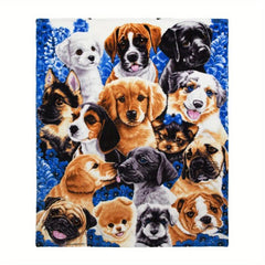 Soft Plush Dog Fleece Throw Blanket for Bed 127x152cm