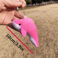 91 Cm Dolphin Plush Toy Keychain Girl Fluffy Fish Key Chain Bag Car Trinket Gift