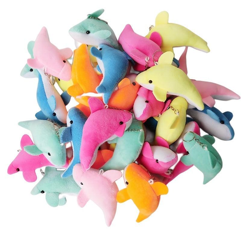 91 Cm Dolphin Plush Toy Keychain Girl Fluffy Fish Key Chain Bag Car Trinket Gift