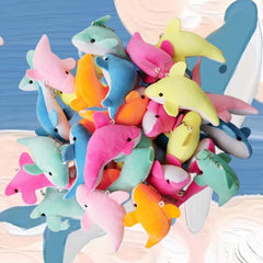 91 Cm Dolphin Plush Toy Keychain Girl Fluffy Fish Key Chain Bag Car Trinket Gift