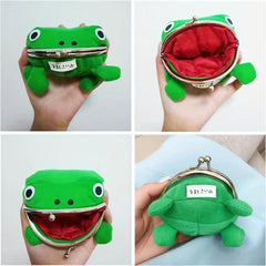 Frog Wallet Anime Cartoon Coin Purse Manga Flannel Plush Toy